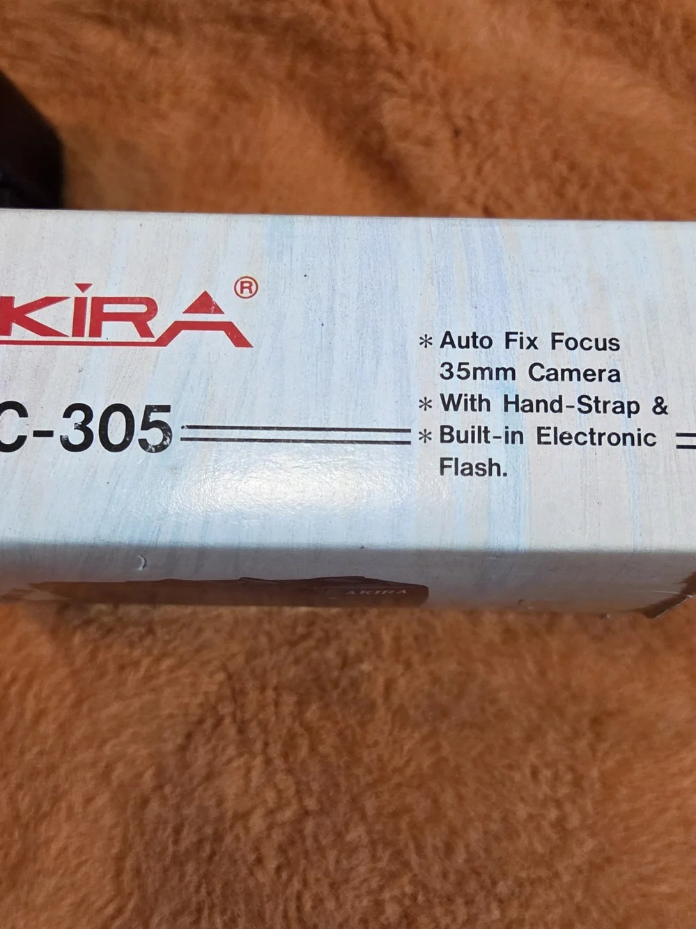 New In Box Vintage AKIRA TC-305 Black 35mm Point & Shoot Camera